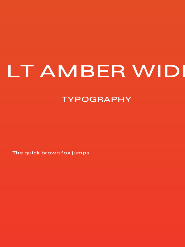 LT Amber Wide Extra-expanded Demi-bold Poster