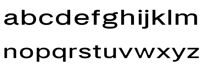 LT Amber Wide Extra-expanded Demi-bold Font LOWERCASE