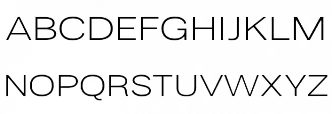 LT Amber Wide Extra-expanded Light Font Litere mari