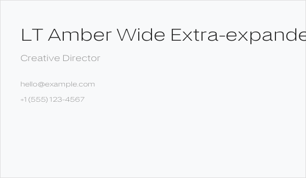 LT Amber Wide Extra-expanded Light Business Card