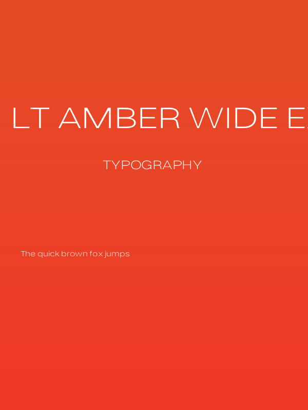 LT Amber Wide Extra-expanded Light Poster