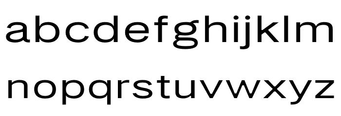LT Amber Wide Extra-expanded Medium Font LOWERCASE