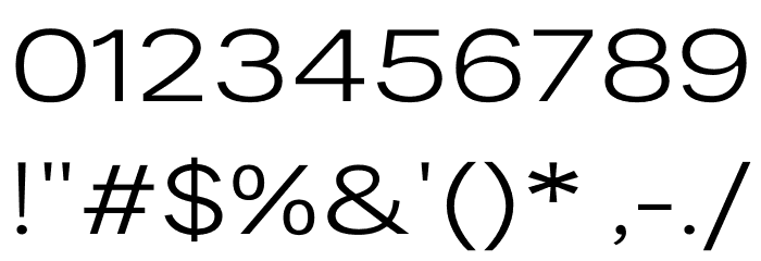 LT Amber Wide Extra-expanded Regular Font OTHER CHARS