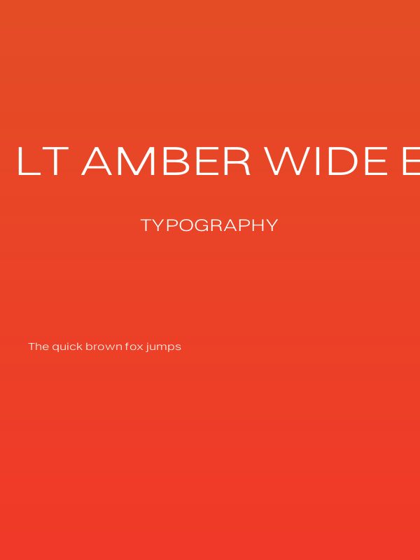 LT Amber Wide Extra-expanded Regular Poster