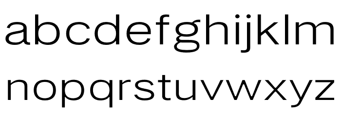 LT Amber Wide Extra-expanded Regular Font LOWERCASE