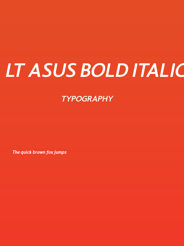 LT Asus Bold Italic Poster