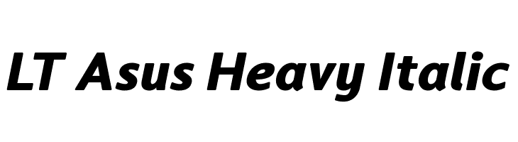 LT Asus Heavy Italic  Free Fonts Download
