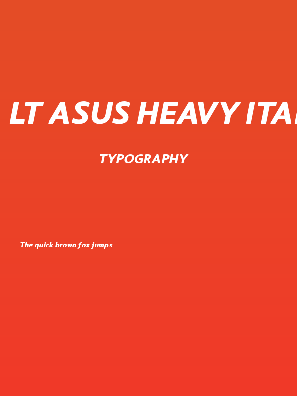 LT Asus Heavy Italic Poster