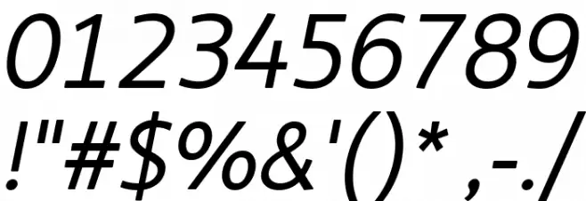 LT Asus Italic Font OTHER CHARS