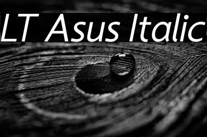 LT Asus Italic Font examples