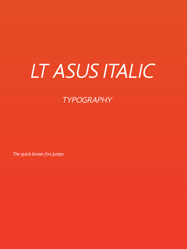 LT Asus Italic Poster