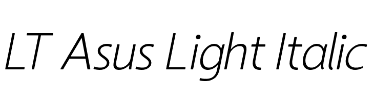 LT Asus Light Italic  Frei Schriftart Herunterladen