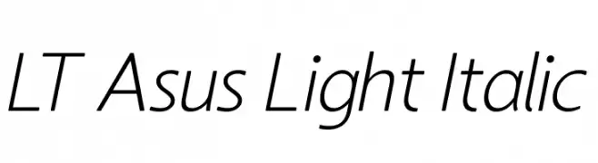 LT Asus Light Italic  les polices de caractères gratuit tlcharger