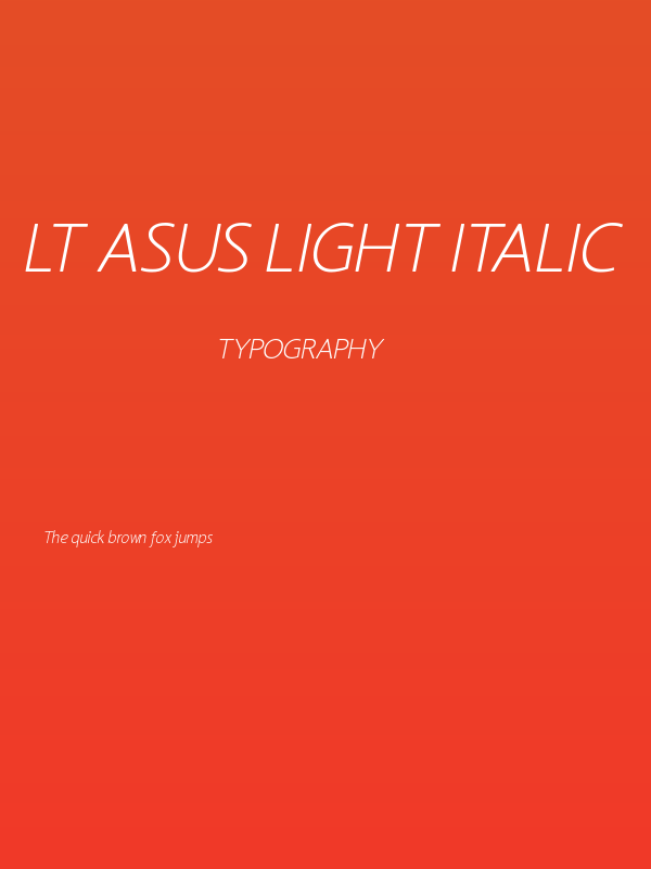 LT Asus Light Italic Poster