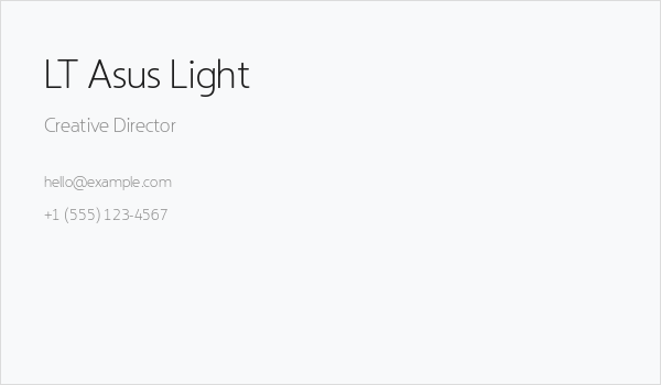 LT Asus Light Business Card