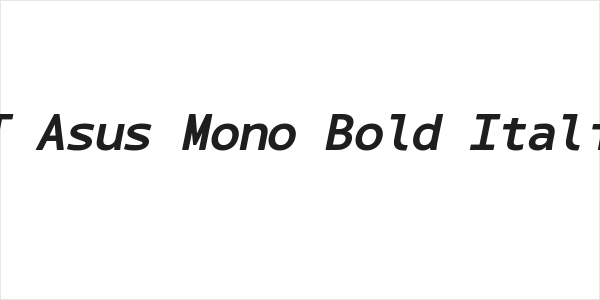 LT Asus Mono Bold Italic Logo