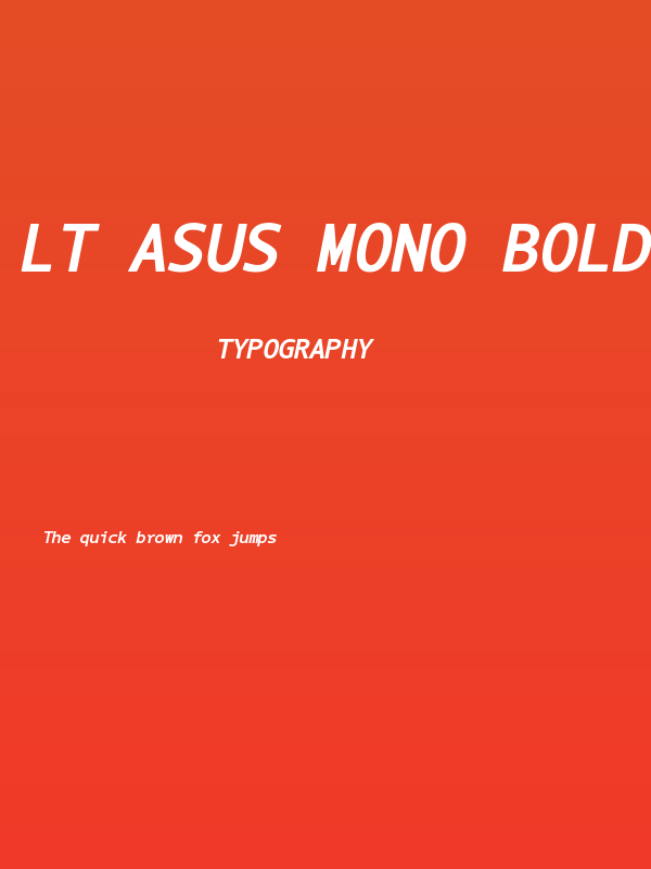 LT Asus Mono Bold Italic Poster