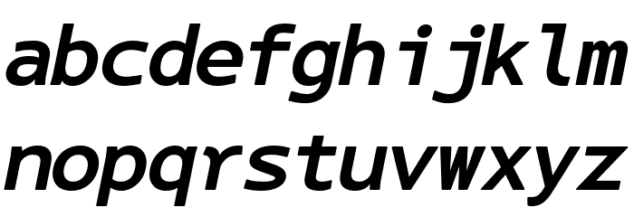 LT Asus Mono Bold Italic Font LOWERCASE