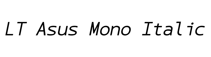 LT Asus Mono Italic  नि: शुल्क फ़ॉन्ट्स डाउनलोड