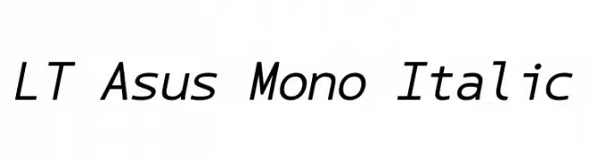 LT Asus Mono Italic  नि: शुल्क फ़ॉन्ट्स डाउनलोड