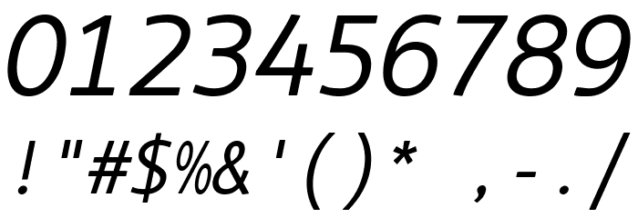 LT Asus Mono Italic Font OTHER CHARS