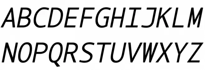 LT Asus Mono Italic Polices MAJUSCULES