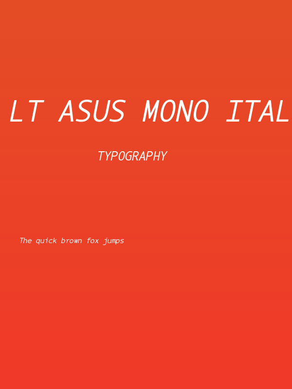 LT Asus Mono Italic Poster