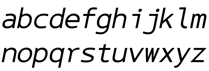 LT Asus Mono Italic Font LOWERCASE