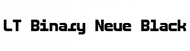 LT Binary Neue Black  Frei Schriftart Herunterladen