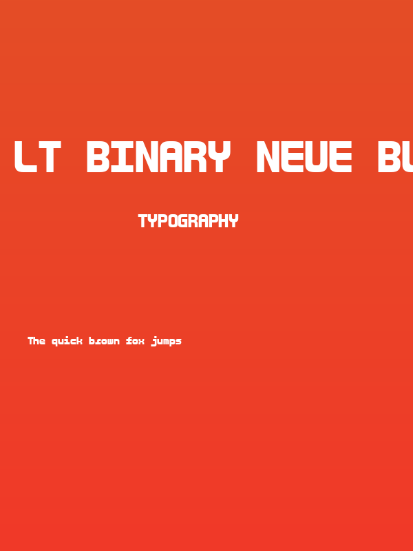 LT Binary Neue Black Poster