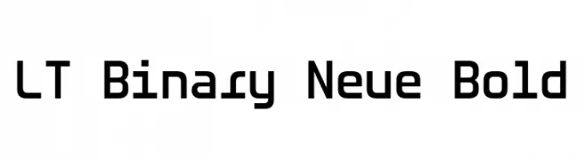 LT Binary Neue Bold  Frei Schriftart Herunterladen