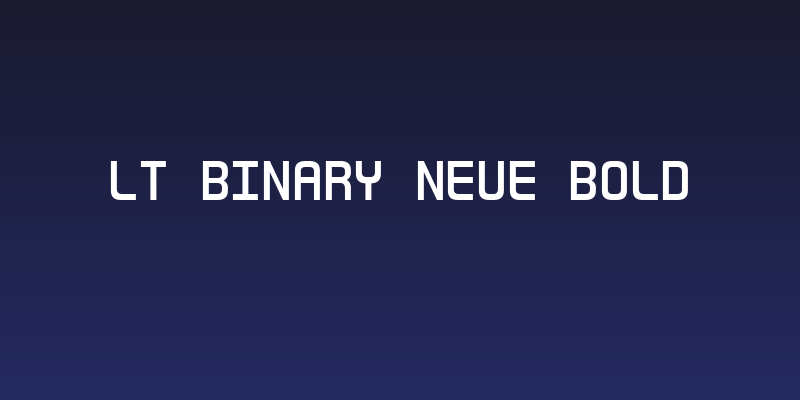 LT Binary Neue Bold Social Header