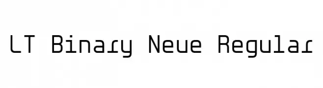 LT Binary Neue Regular  Frei Schriftart Herunterladen