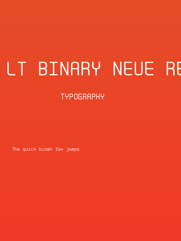 LT Binary Neue Regular Poster