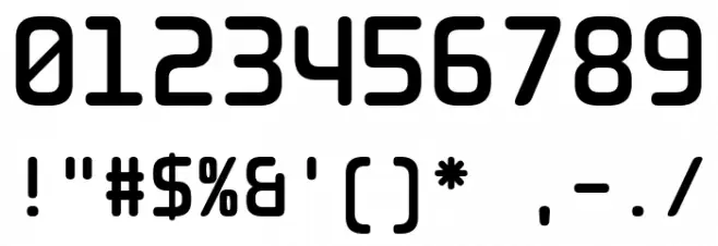 LT Binary Neue Round Bold Font OTHER CHARS