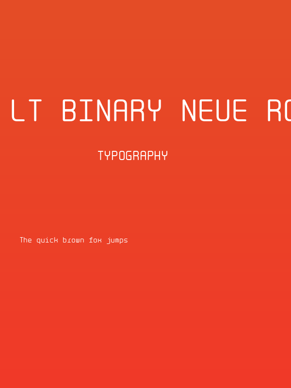 LT Binary Neue Round Regular Poster