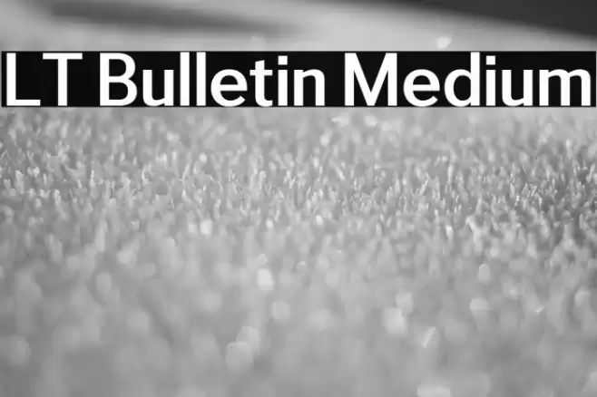 LT Bulletin Medium Font examples