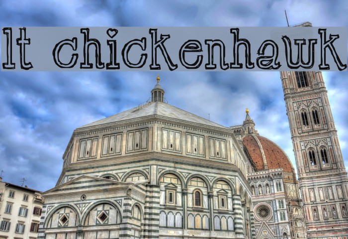 LT Chickenhawk Font examples