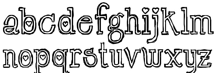 LT Chickenhawk Font LOWERCASE