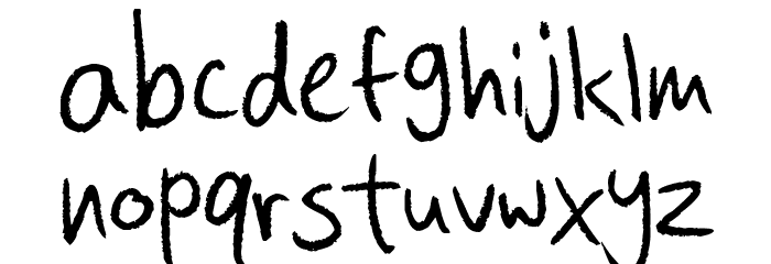 LT Colored Pencil Font LOWERCASE