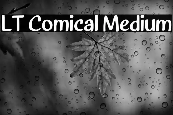 LT Comical Medium Schriftart examples