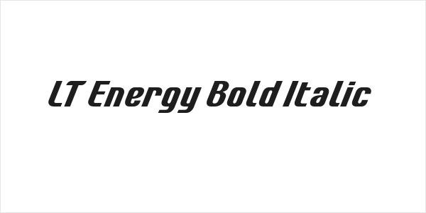 LT Energy Bold Italic Logo