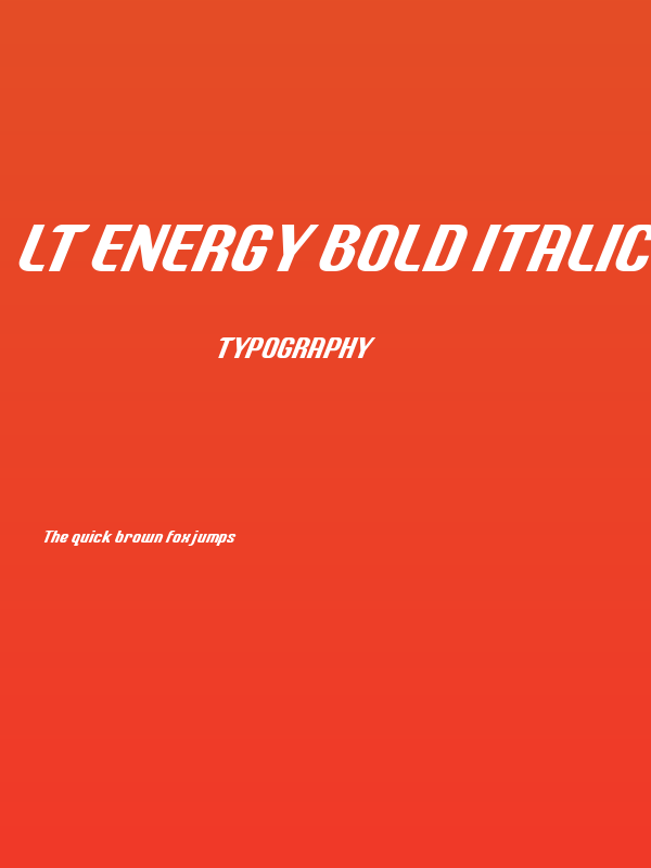 LT Energy Bold Italic Poster