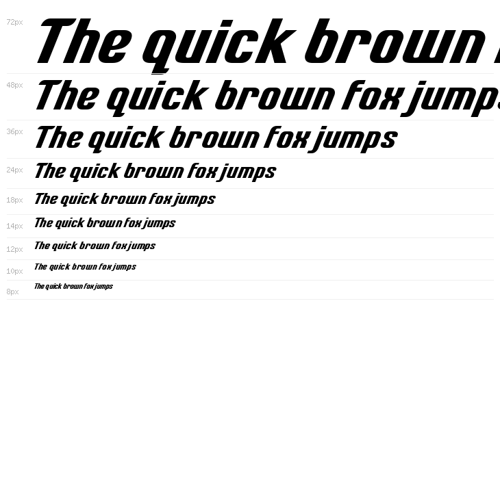 LT Energy Bold Italic Waterfall