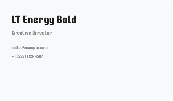 LT Energy Bold Business Card