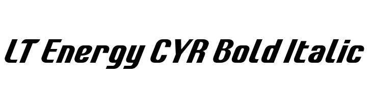 LT Energy CYR Bold Italic  免费字体下载