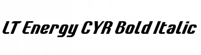 LT Energy CYR Bold Italic  Fuentes Gratis Descargar