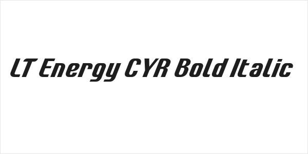 LT Energy CYR Bold Italic Logo