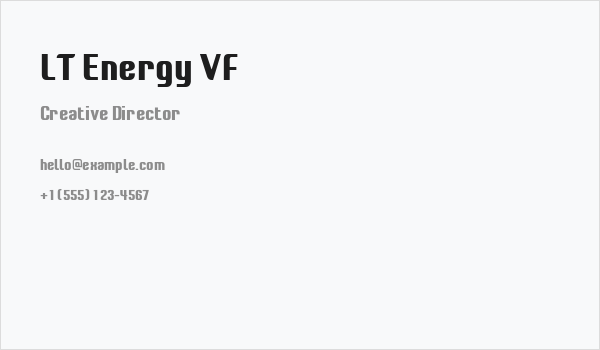 LT Energy VF Business Card
