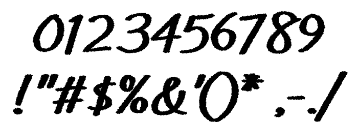 LT Feelgood Rough Bold Font OTHER CHARS